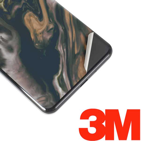 Copper and Black Marble Ink Google Pixel 3 XL Skin